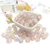 10mm Crackle Glass Round Beads, Loose Spacer Beads DIY Accessories for Bracelet Making 50pcs