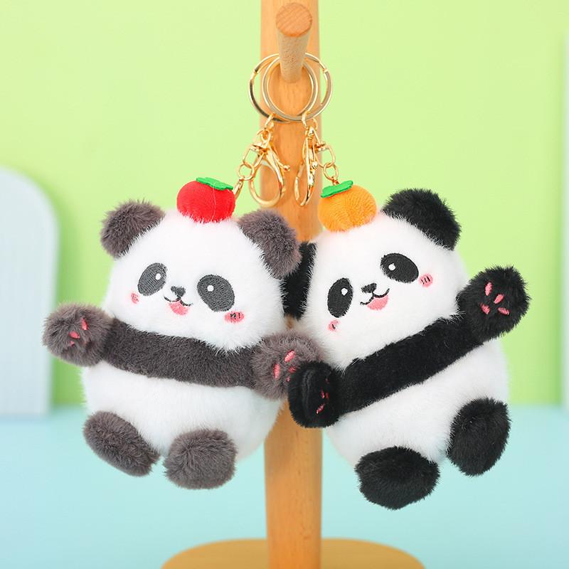 Premium Quality Stuffed Panda Key Holder Plush Animal Accessory For Bags