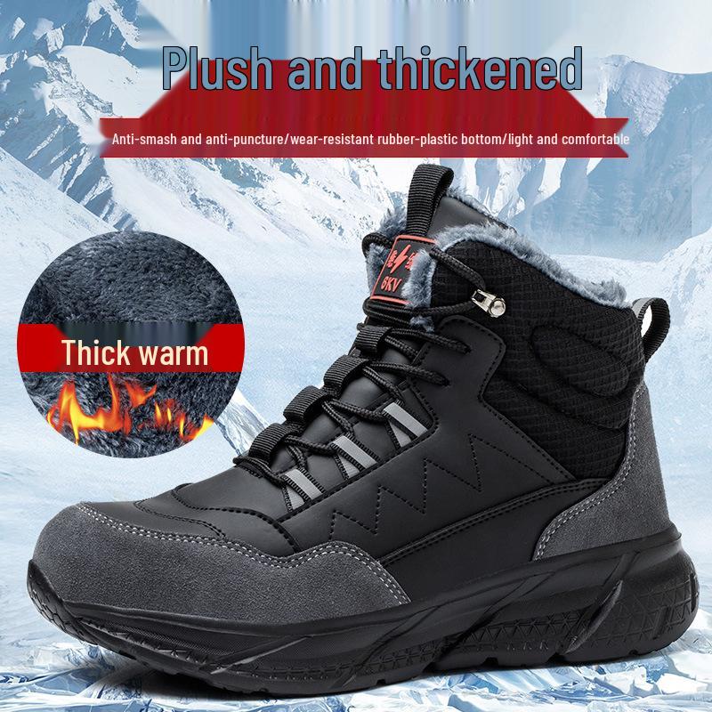 Men’s 6KV Insulated Safety Shoes – Anti-Smash, Anti-Puncture, Labor Protection Black-37-High Top