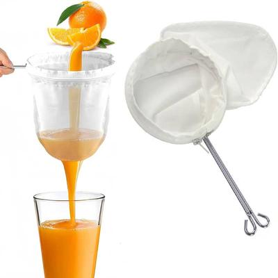 Reusable Filter Bags with Zip Steel Ring Straining Filter Bags for Kitchen Nut Milk Coffee Tea Fruit Juice Cheese Soup Yoghurt
