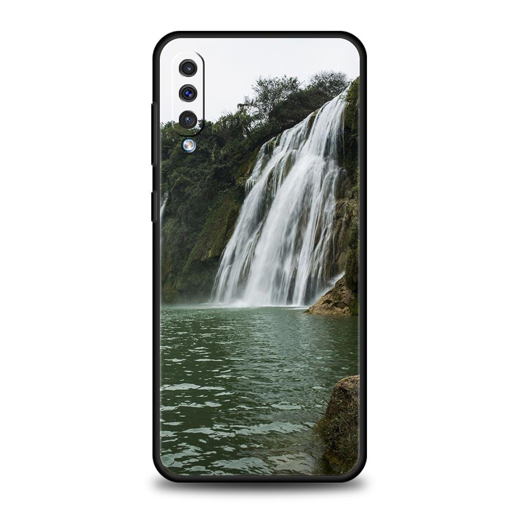 Waterfall Nature Trees Ship Case for Samsung Galaxy A52 5G A12 A70 A50 A40 A20s A30 A10s A20e A10 A22 A72 A32 A02 A42 A04S Cover