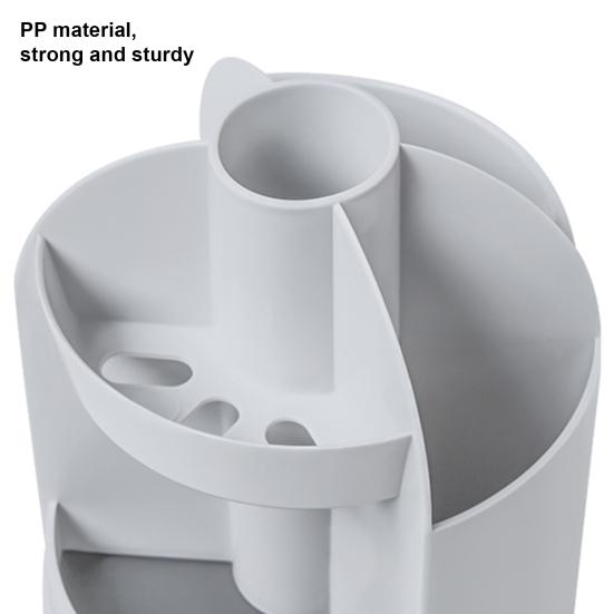 360 Degree Rotating Table Storage Organizer Wide Application PP Stationery Caddy Pen Storage Box for Student