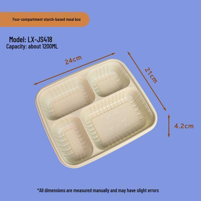 Eco-Friendly Biodegradable Corn Starch Lunch Box with Lid