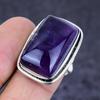 Sage Amethyst Gemstone Handmade 925 Sterling Silver Jewelry Ring Size 7.5 p0i75