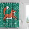 Heimdekoration Duschvorhänge für Badezimmer wasserdichter Vorhangstoff Moderner nordischer Stil Wohnzimmer Frohe Weihnachten Winter