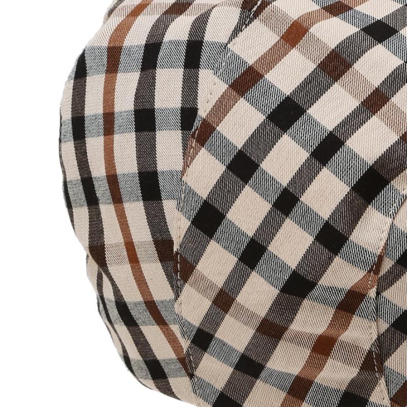Daks Brown Check Cotton Hunting Cap Dbhe4el01w2