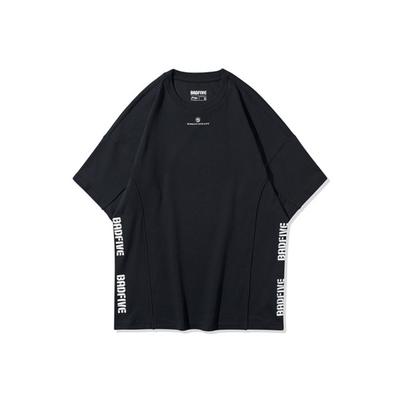 Li Ning Badfive Basketball Series Letter Logo Print Round Neck Short Sleeve T-Shirt Women Tops Black AHSQ116-3