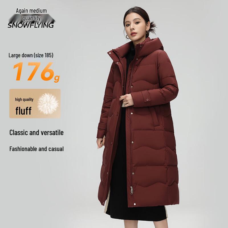 XueZhongFei Doudoune Longue d'Hiver à Capuche pour Femme