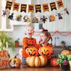 Decorative Happy Halloween Paper Banner Hanging Pumpkin Letter Flag  Haunted House