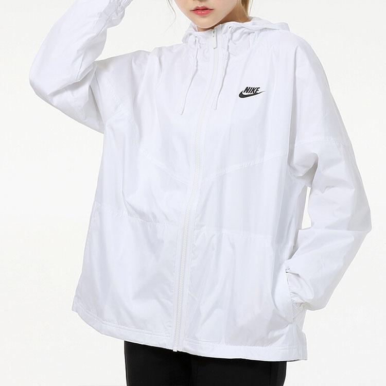 (WMNS) Nike AS W Nike Sportswear RPL WR ESSNTL WVN JKT Jacket White Women's DD5853-100