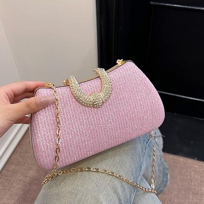 Women Bags Women's Bags 2025 New European and American Fashion Bright Star Retro Texture Shoulder Chain Dinner Bag