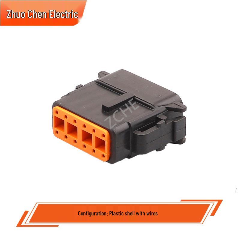 Automotive Connector DTM Plug & Wiring Harness, Male & Female, 12 Holes, 12 Cores