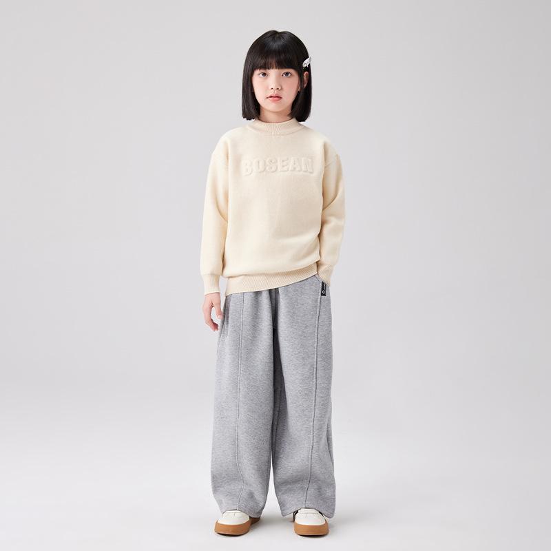 

Девочковые зимние брюки с флисовой подкладкой, зауженные, с широкими штанинами - Повседневные, толстые и свободные брюки для детей. 140 cm