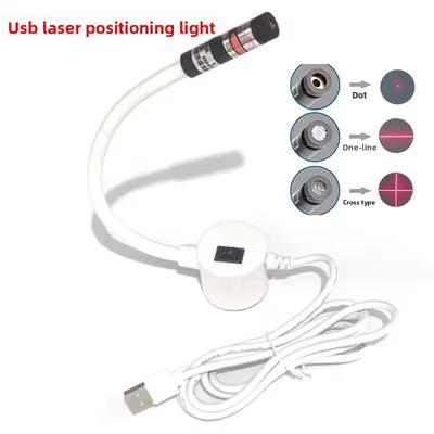 Sömnadsguide Ljus Positioneringsstråle Quilting Laserljus USB Magnetisk Bas Linje/Korsskärning Sömnadsmaskintillbehör