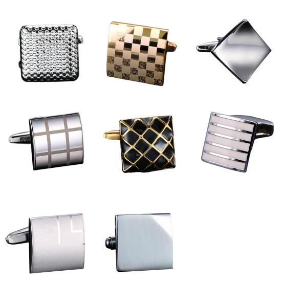 1 Pair Shirt Cufflinks High Durability Polish Surface Copper Men Business Shirt Cufflink Garment Decor Birthday Gift