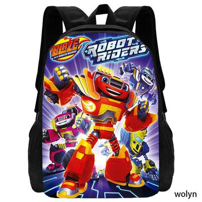 Blaze and The Monster Machines Bags Nylon Cartoon School Bag for Boy Custom Large Capacity Backpack Add with Your Photos Logo