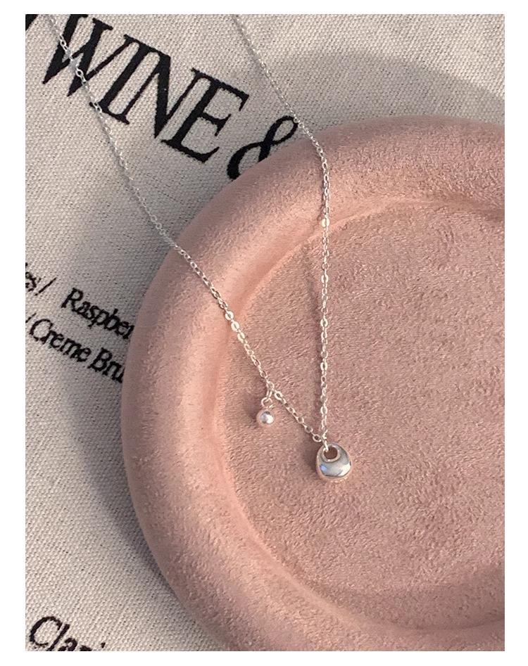 Korean-Style Sterling Silver Money Bag Necklace - Women's High-End, Versatile Clavicle Chain