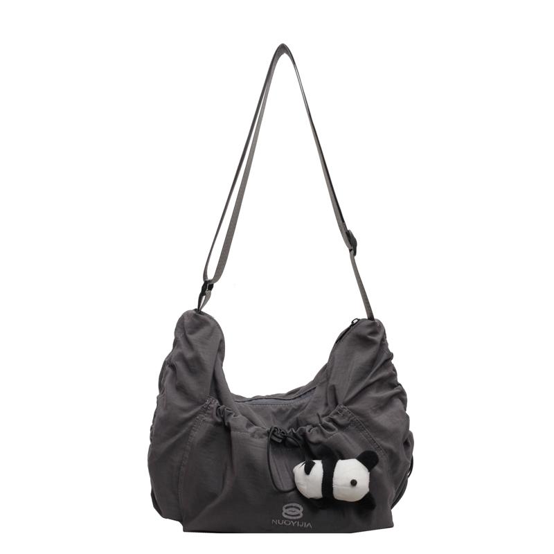 Student Class Pleated Shoulder Bag Large Capacity Women's Bag Crossbody Bag