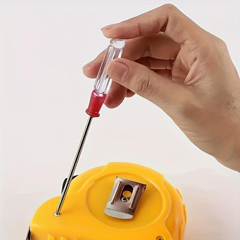 2Pcs/set Mini Precision Screwdriver Multi-Function Manual Tool Heads with Transparent Crystal Handle, Hand Tool for Computer & Electronics Repair