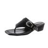 Mode 2025 Zomer Knijptoon Dames Slippers Mode Buiten Metalen Decoratie Nieuwe Riemgesp Strand Bestseller Flip Flops voor Dames