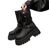 [Fanfna] Kurze Martin Stiefel 2025 Herbst Neu Vielseitig Retro Skinny Explosiv Dicksohlige Britische Stiefel