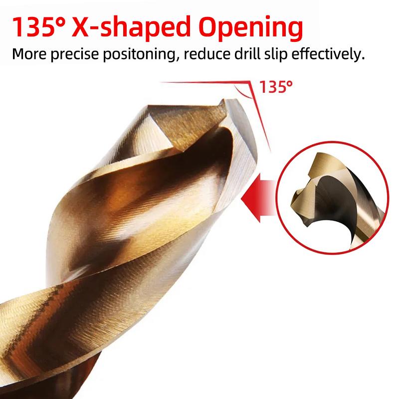 Metal Drill Cobalt Twist Drill Bit Set 1-13mm HSS M35 Stainless Steel Twist Drills The Whole Ground Metal Reamer Hole Tools