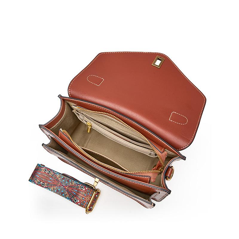 Bag Leather Senior Simple Fashion Temperament Female Bag Bill of Lading Shoulder Crossbody Postman