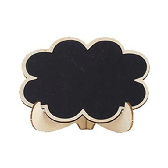 Mini Krétatábla Állvánnyal Újrafelhasználható Kis Tábla Dísz Törölhető Fa Üzenőtábla Jel Asztali Dekoráció