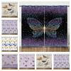 Curtain Butterfly Specimen Illustration Sunshade 3D Digital Printing Blackout Curtain Non-Punching Bedroom