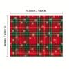 Christmas Snowflakes Plaid Tablecloth for Table Decor Washable Winter Holiday Kitchen Dining Table Cloth Christmas Decorations