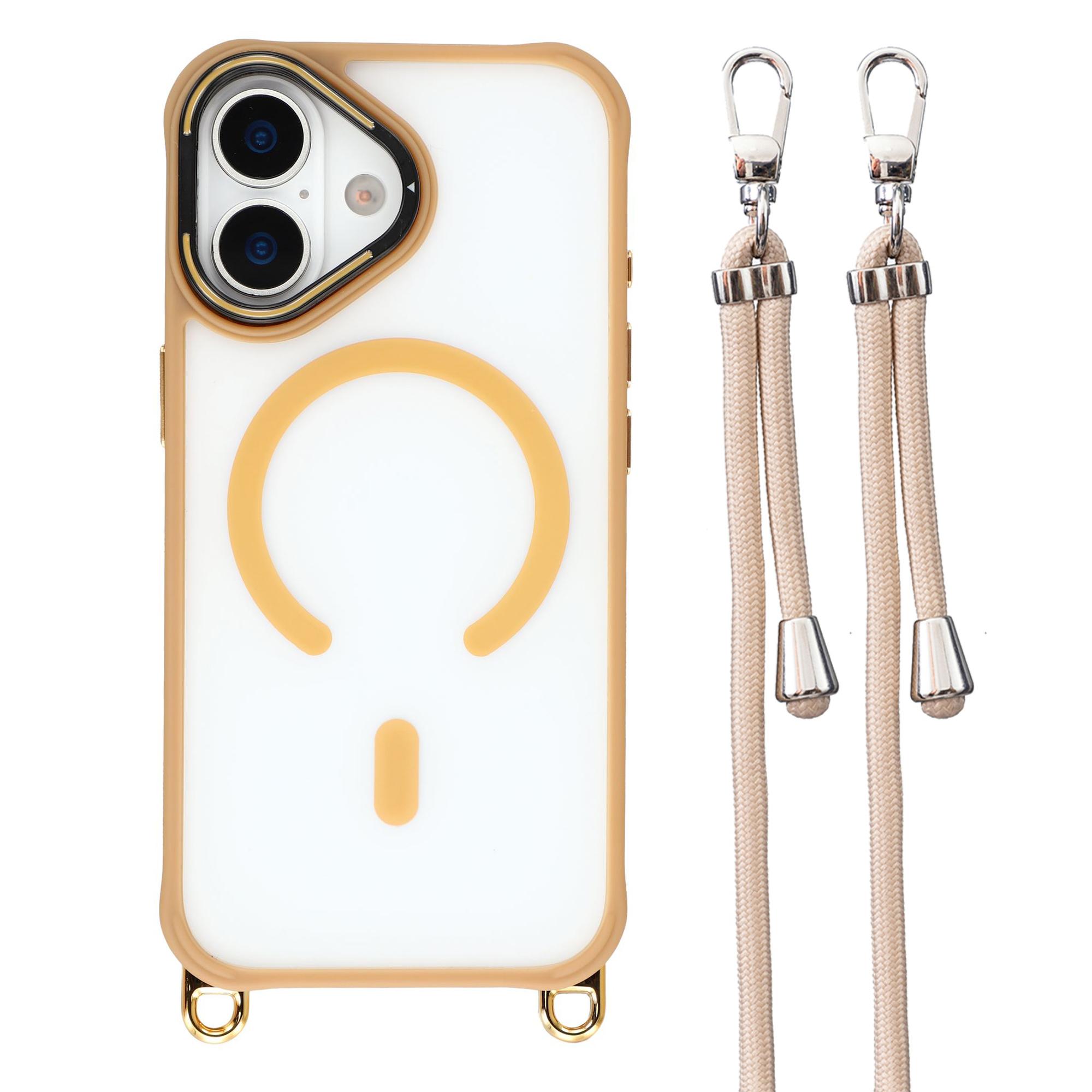 

Чохол для iPhone 17, сумісний з MagSafe, ПК + ТПУ, чохол для телефону з регульованим ремінцем/рамкою для камери, підставка