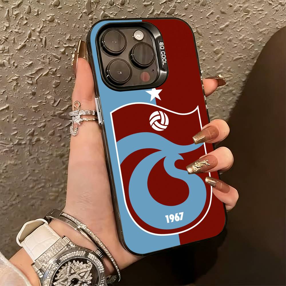 

Trabzonspor Phone Case For iPhone 17,16,15,14,13,12,11 Plus,Pro Max,XS,Colored Silver Plated Inside Cover iPhone17promax