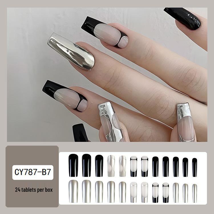 Hosszú Trapéz Koporsó Műköröm Matricák