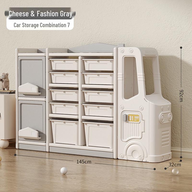 Children's Toy & Book Storage Rack - Plastic Organizer for Building Blocks, Small Cars, Sundries
