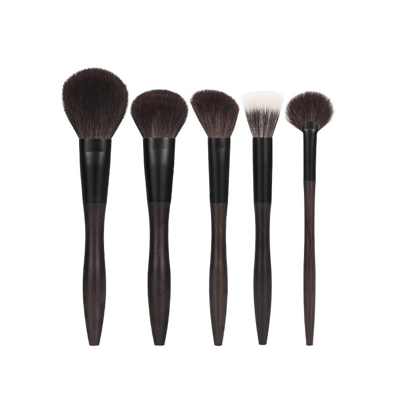 10Pcs Matte Gray Handle Makeup Brush Set Rubber Paint Soft Dense Fiber Face Eye Brushes Professional Elegant Kit