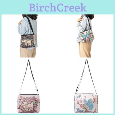 Ethnic Embroidered Canvas Bag For Women With Crossbody Strap For Daily Use And Travel