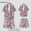Hawaiian Floral Beach Resort Unisex Two-Piece Set: Loose Short Sleeve Shirt & Shorts