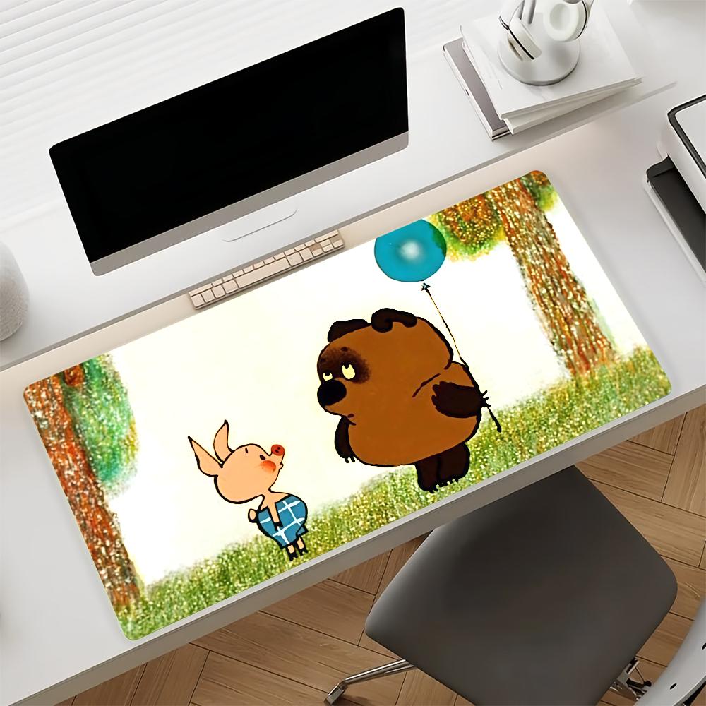 Cute Mouse Pad Nonslip Rubber Computer Mat Gamer Balance Decoracion Deskmat Laptop Office Large VinniPukh