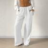 2026 Womens Casual Wide Leg Pants Loose Fit Drawstring Straight Trousers