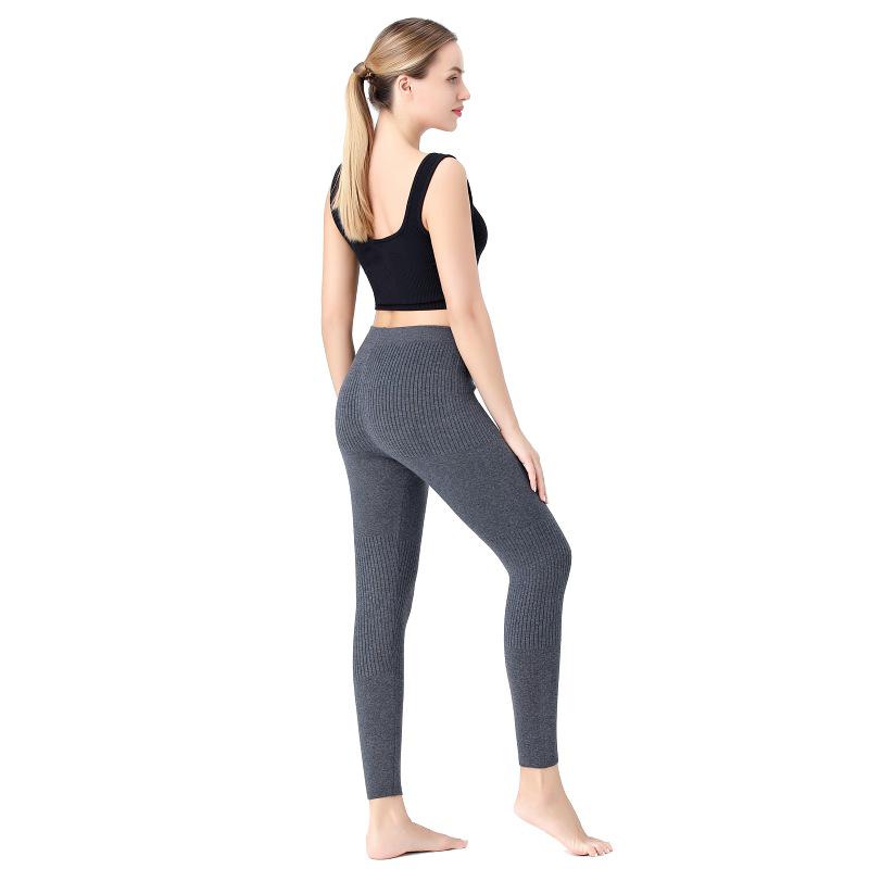 

Чоловічі та жіночі вовняні штани з високою посадкою: Потовщені кашемірові трикотажні легінси для осені/зими L