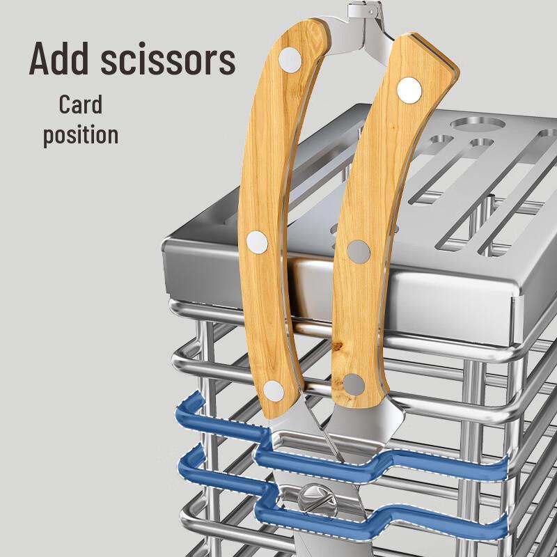 Shuaishi 304 Stainless Steel Kitchen Knife & Utensil Drainer Rack