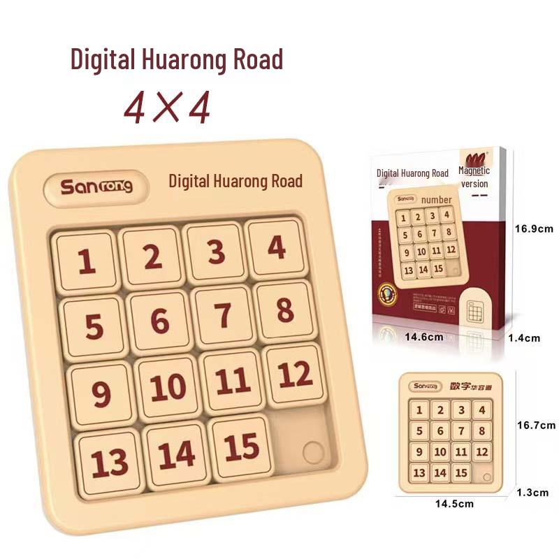 Magnetic Digital Huarong Road Color Puzzle: Educational Thinking Development Game for 3x4x5x6 Grids