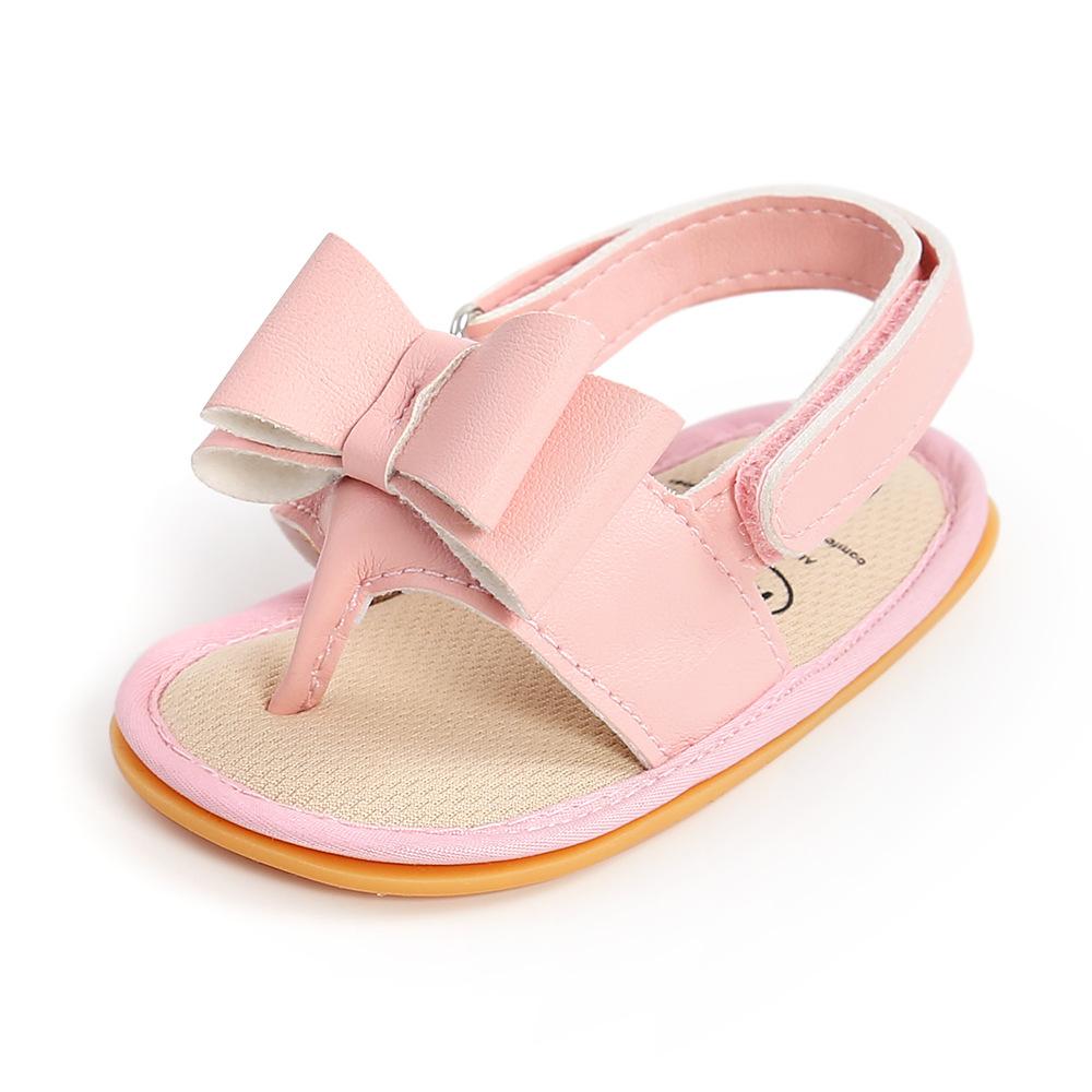 

MYGGPP/новые летние сандалии с бантом для детей 0–1 года, детская обувь, обувь для малышей, детская обувь 13cm розовый
