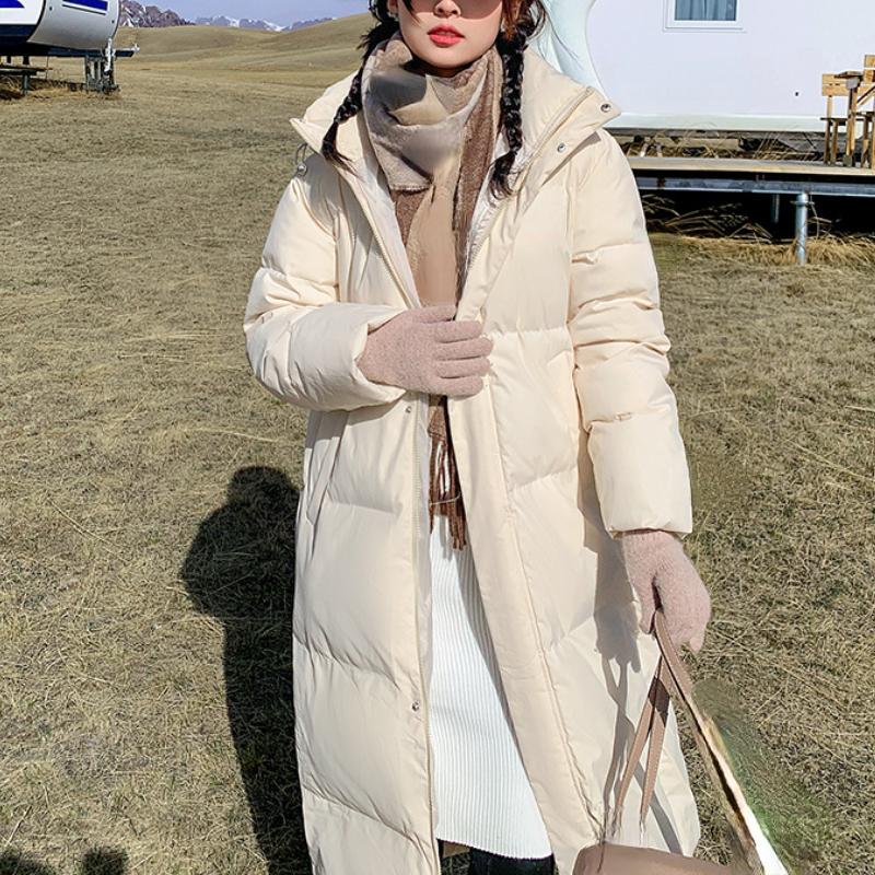 Parka Winter Coat Down Jacket Leisure Fashion New Loose Long Down Jacket Female Hooded with Thick Coat