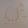 European Tassel Anklet: Titanium Steel, 18K Gold Leg Chain Foot Jewelry - S113