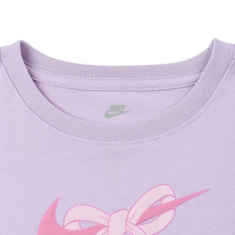 Nike T-Shirt Soft Comfortable Skin-Friendly Versatile Short Sleeve Kids Tops Light-Purple II3526-537