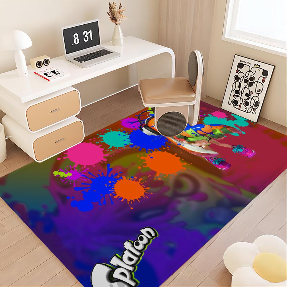 Game Splatoon Floor Mat Floor Mat INS Style Soft Bedroom Floor House Laundry Room Mat Anti-skid Household Carpets