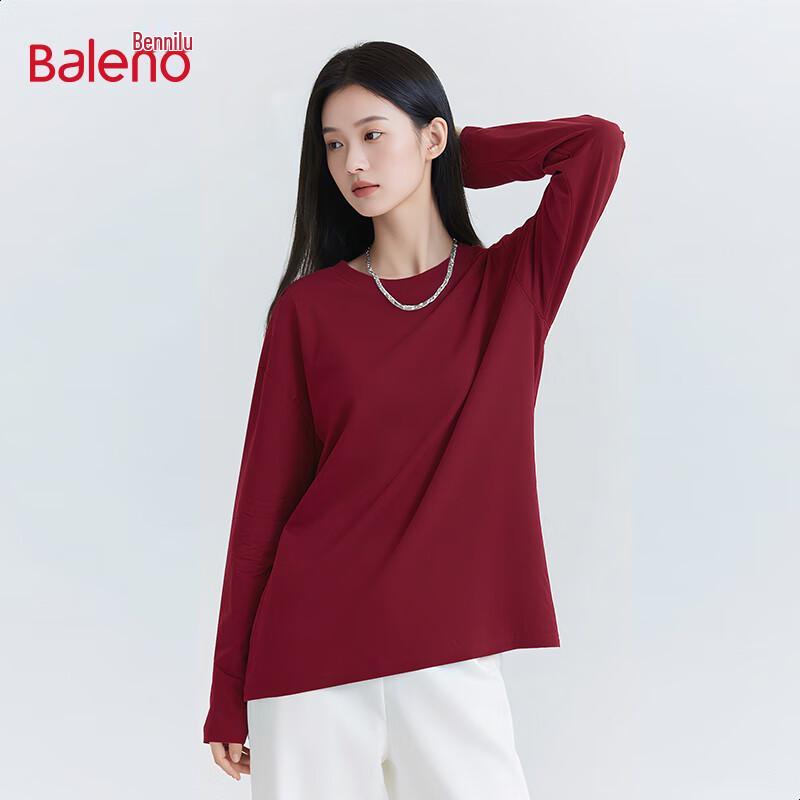 Baleno Women's Loose Fit Round Neck Long Sleeve T-Shirt