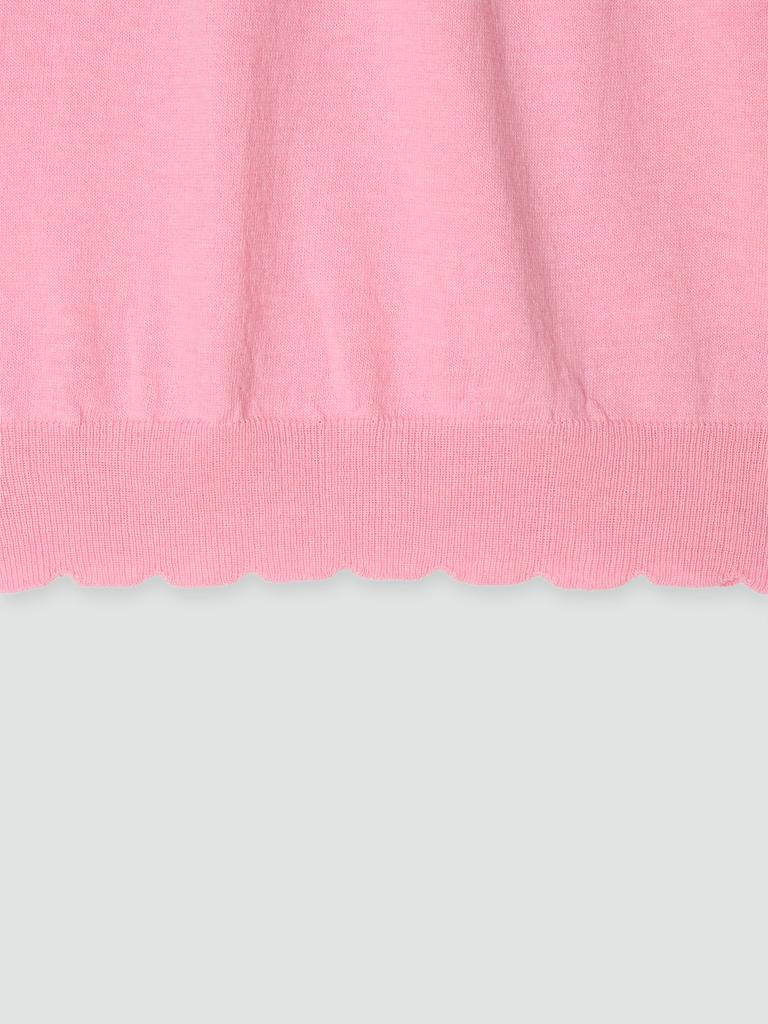 TINKNIT Frill Hem Cotton Knit Skirt_Pink
