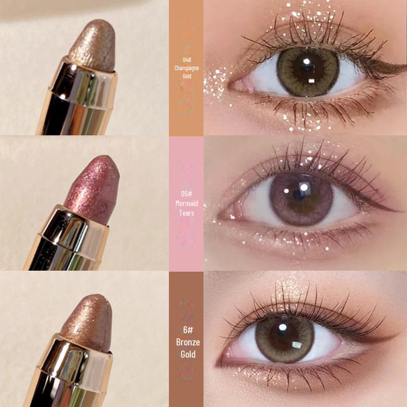 Stick Fard de Ochi Iluminator Perlă - Tonuri Pământii Monocrome Leneșe pentru Studenți.